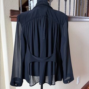 Joseph Ribkoff Sheer Black Jacket Size 16
